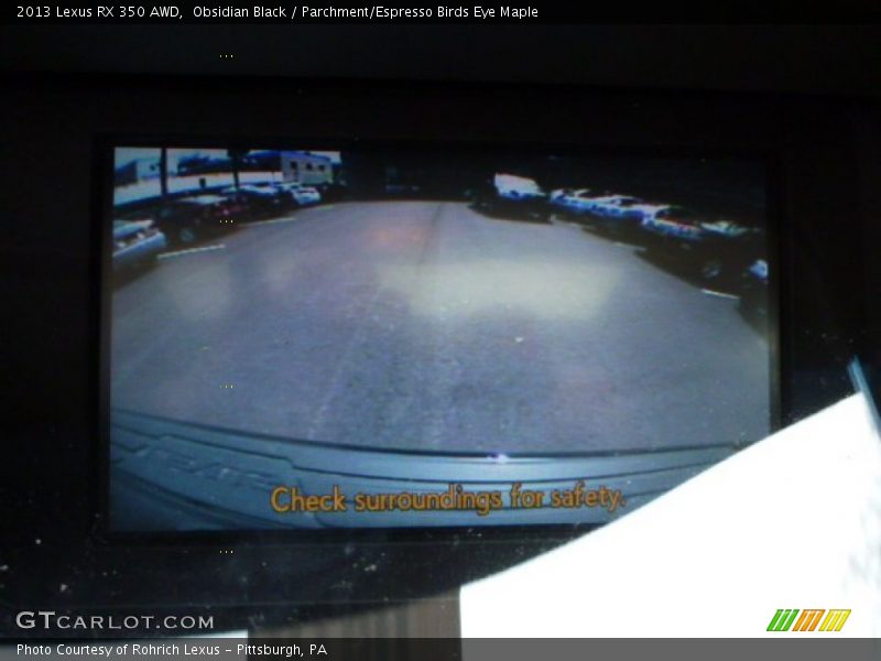 Obsidian Black / Parchment/Espresso Birds Eye Maple 2013 Lexus RX 350 AWD