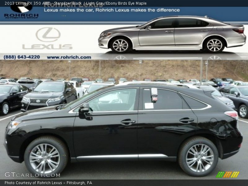 Stargazer Black / Light Gray/Ebony Birds Eye Maple 2013 Lexus RX 350 AWD