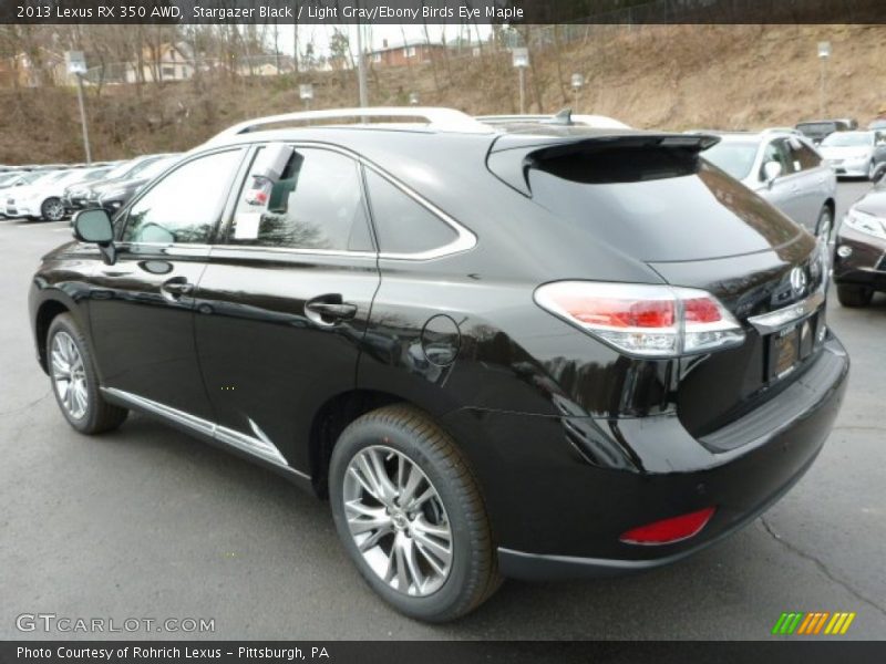 Stargazer Black / Light Gray/Ebony Birds Eye Maple 2013 Lexus RX 350 AWD