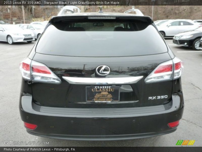 Stargazer Black / Light Gray/Ebony Birds Eye Maple 2013 Lexus RX 350 AWD