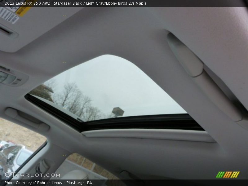 Stargazer Black / Light Gray/Ebony Birds Eye Maple 2013 Lexus RX 350 AWD