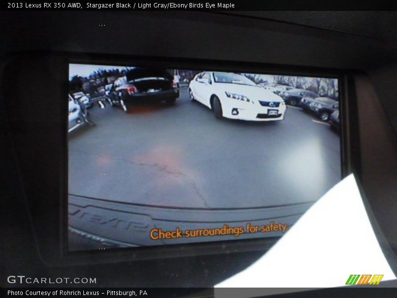 Stargazer Black / Light Gray/Ebony Birds Eye Maple 2013 Lexus RX 350 AWD