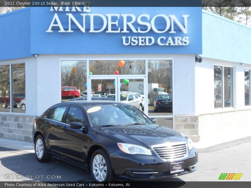 Black / Black 2012 Chrysler 200 LX Sedan