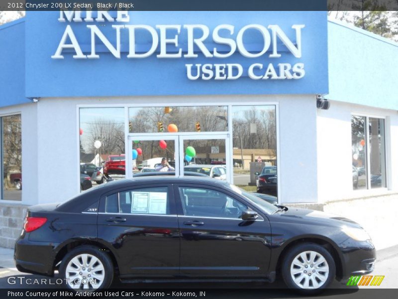 Black / Black 2012 Chrysler 200 LX Sedan