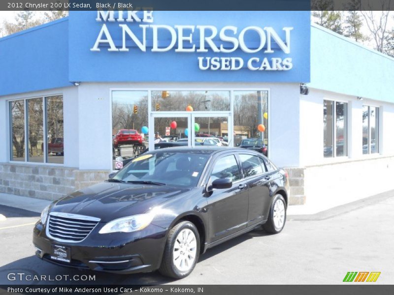 Black / Black 2012 Chrysler 200 LX Sedan