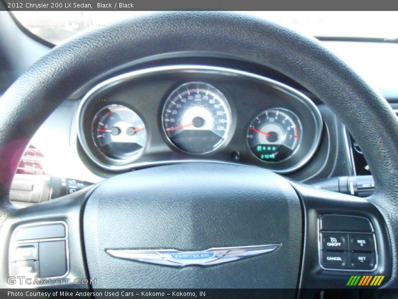 Black / Black 2012 Chrysler 200 LX Sedan