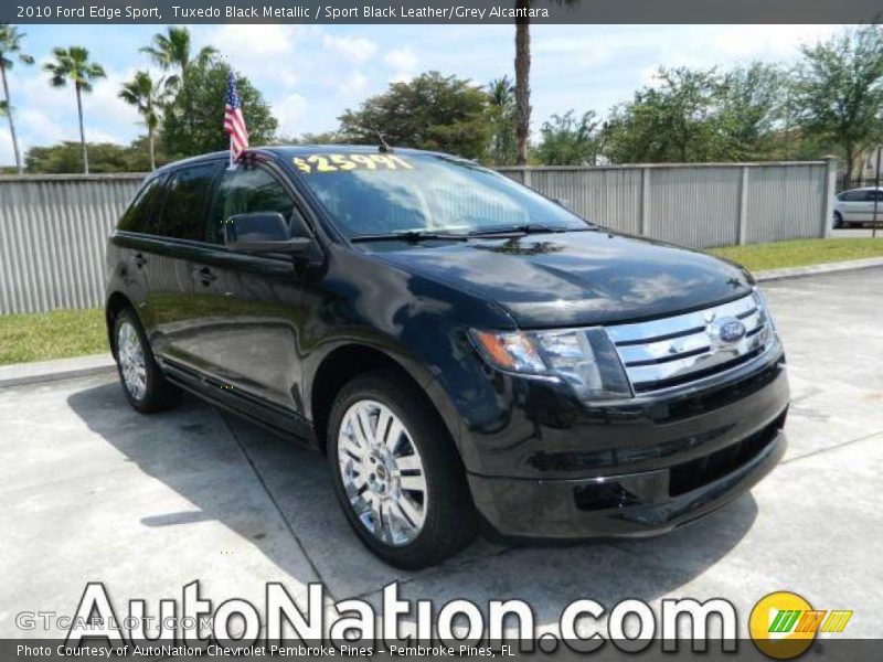 Tuxedo Black Metallic / Sport Black Leather/Grey Alcantara 2010 Ford Edge Sport