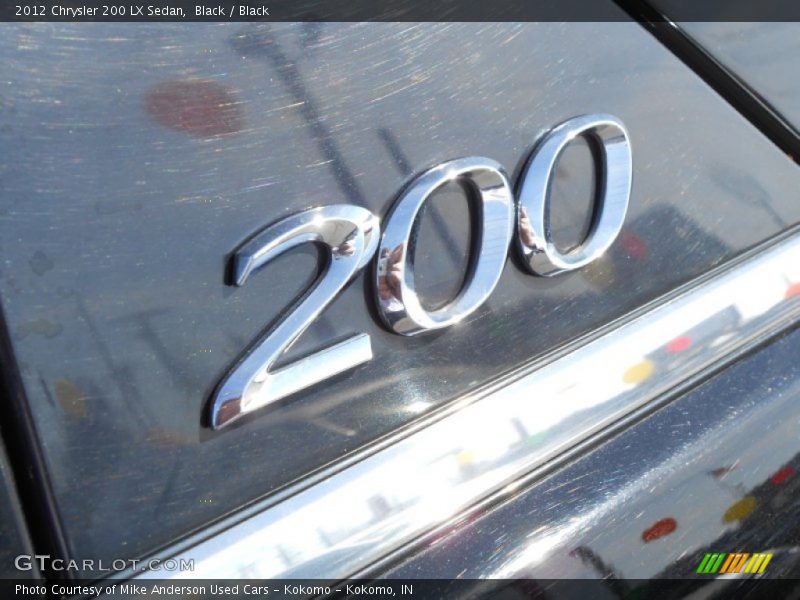 Black / Black 2012 Chrysler 200 LX Sedan