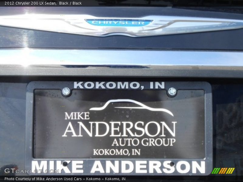 Black / Black 2012 Chrysler 200 LX Sedan