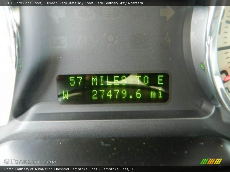 Tuxedo Black Metallic / Sport Black Leather/Grey Alcantara 2010 Ford Edge Sport