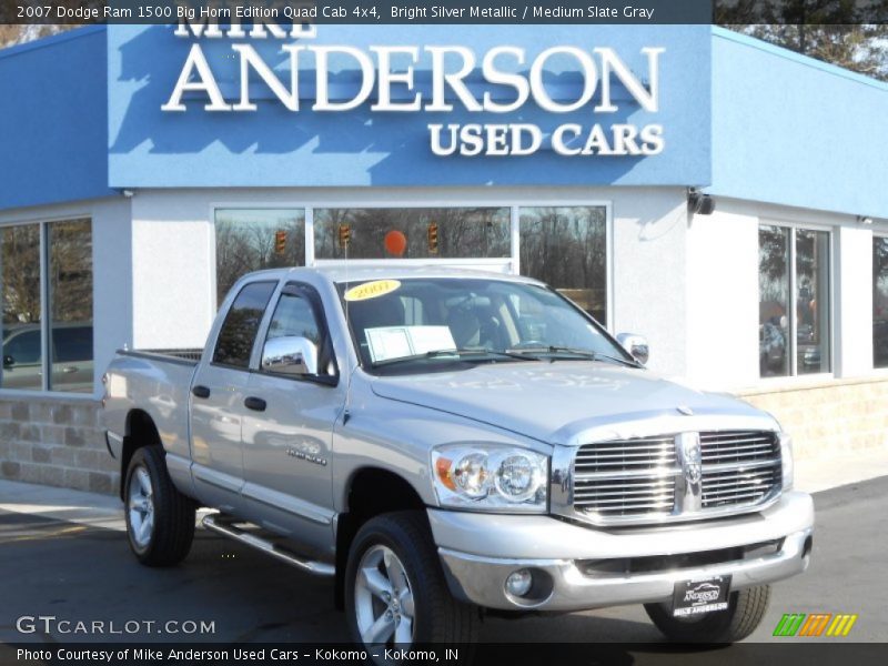 Bright Silver Metallic / Medium Slate Gray 2007 Dodge Ram 1500 Big Horn Edition Quad Cab 4x4