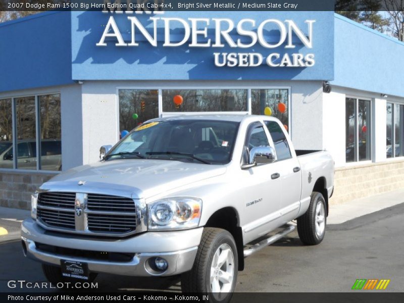 Bright Silver Metallic / Medium Slate Gray 2007 Dodge Ram 1500 Big Horn Edition Quad Cab 4x4