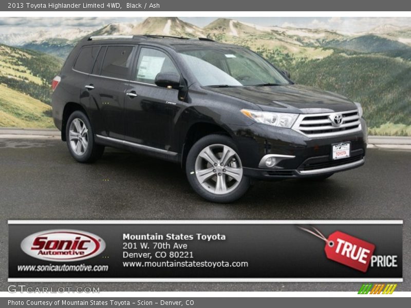 Black / Ash 2013 Toyota Highlander Limited 4WD