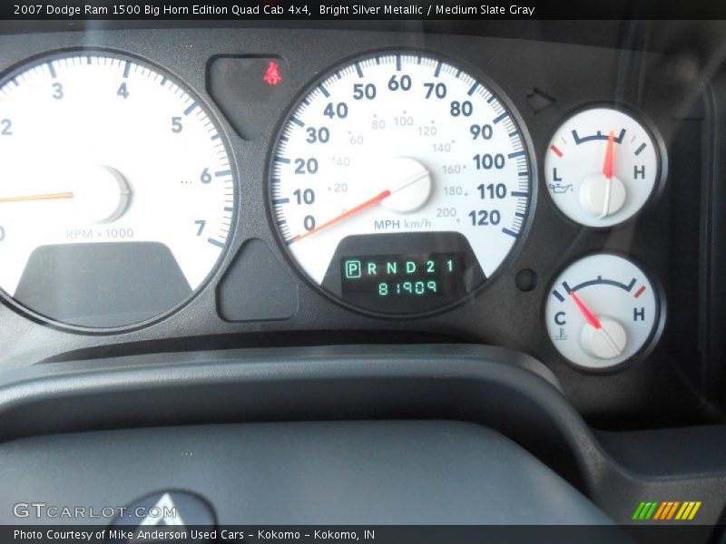 Bright Silver Metallic / Medium Slate Gray 2007 Dodge Ram 1500 Big Horn Edition Quad Cab 4x4