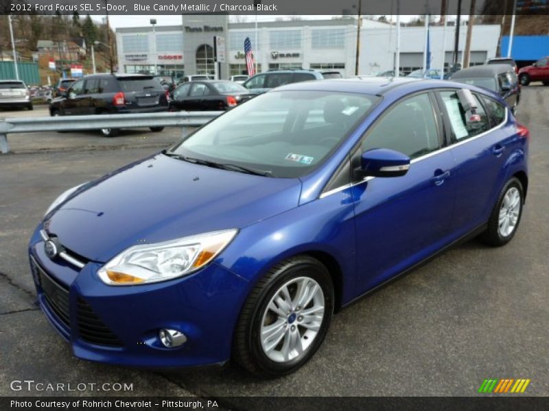 Blue Candy Metallic / Charcoal Black 2012 Ford Focus SEL 5-Door