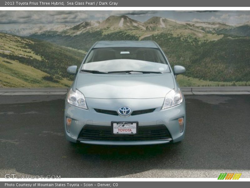 Sea Glass Pearl / Dark Gray 2013 Toyota Prius Three Hybrid