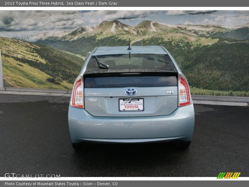 Sea Glass Pearl / Dark Gray 2013 Toyota Prius Three Hybrid