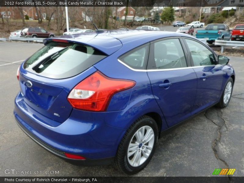 Blue Candy Metallic / Charcoal Black 2012 Ford Focus SEL 5-Door