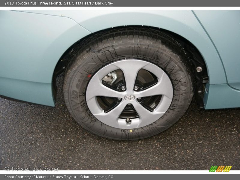 Sea Glass Pearl / Dark Gray 2013 Toyota Prius Three Hybrid
