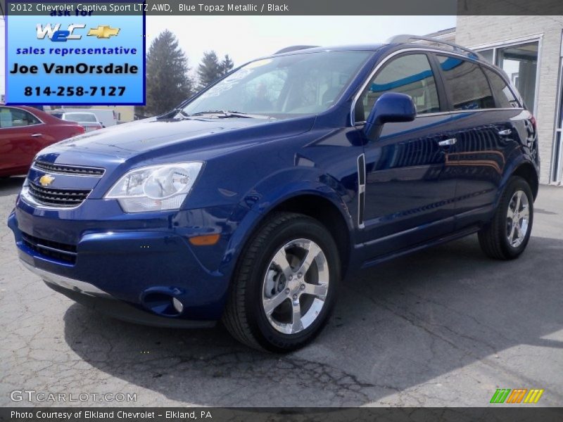 Blue Topaz Metallic / Black 2012 Chevrolet Captiva Sport LTZ AWD