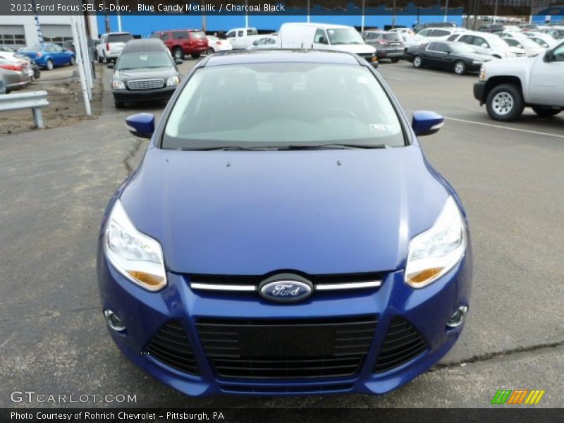Blue Candy Metallic / Charcoal Black 2012 Ford Focus SEL 5-Door