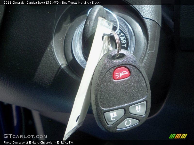 Blue Topaz Metallic / Black 2012 Chevrolet Captiva Sport LTZ AWD