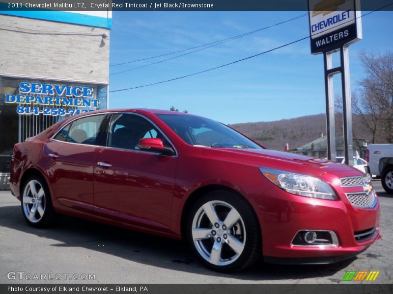 Crystal Red Tintcoat / Jet Black/Brownstone 2013 Chevrolet Malibu LTZ