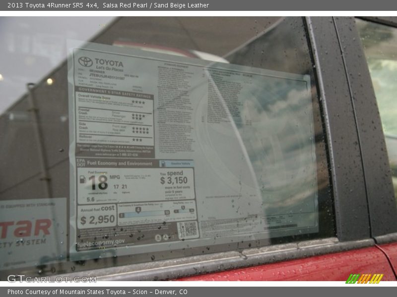 Salsa Red Pearl / Sand Beige Leather 2013 Toyota 4Runner SR5 4x4
