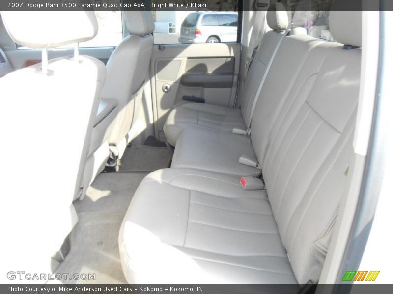 Bright White / Khaki 2007 Dodge Ram 3500 Laramie Quad Cab 4x4