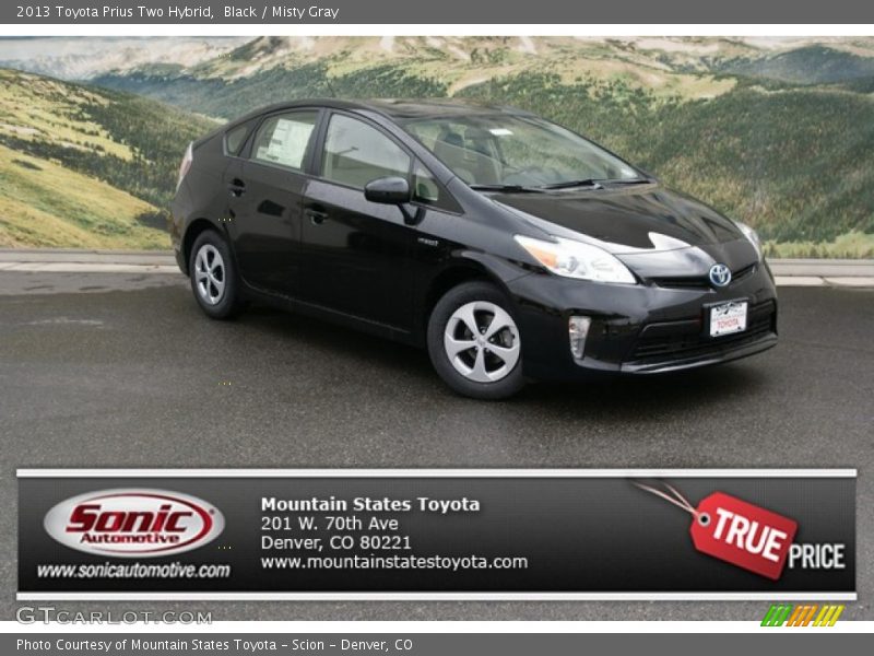 Black / Misty Gray 2013 Toyota Prius Two Hybrid