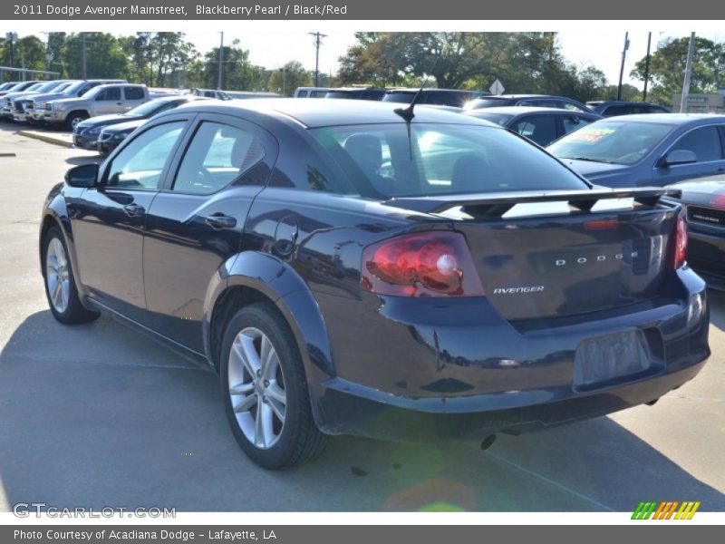 Blackberry Pearl / Black/Red 2011 Dodge Avenger Mainstreet