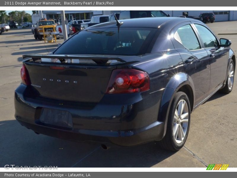 Blackberry Pearl / Black/Red 2011 Dodge Avenger Mainstreet