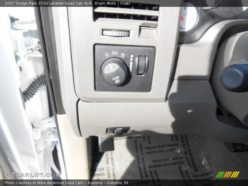 Bright White / Khaki 2007 Dodge Ram 3500 Laramie Quad Cab 4x4
