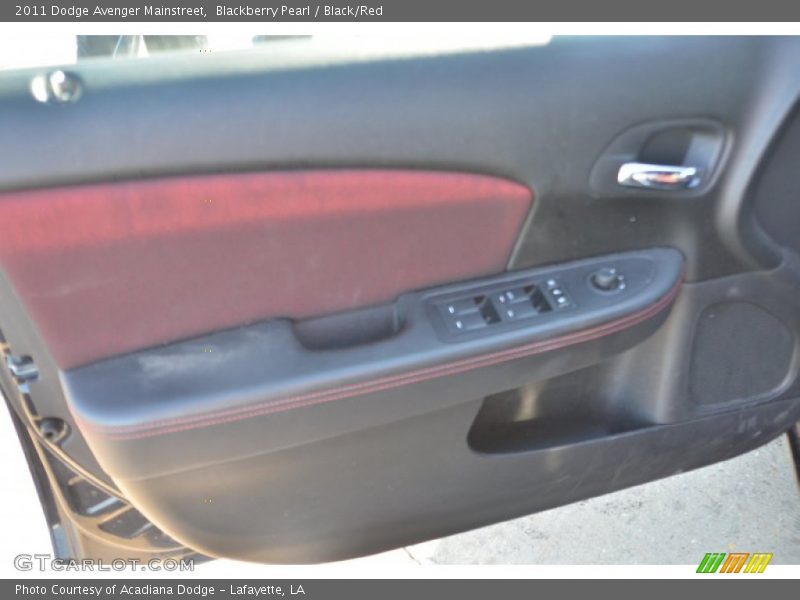 Blackberry Pearl / Black/Red 2011 Dodge Avenger Mainstreet