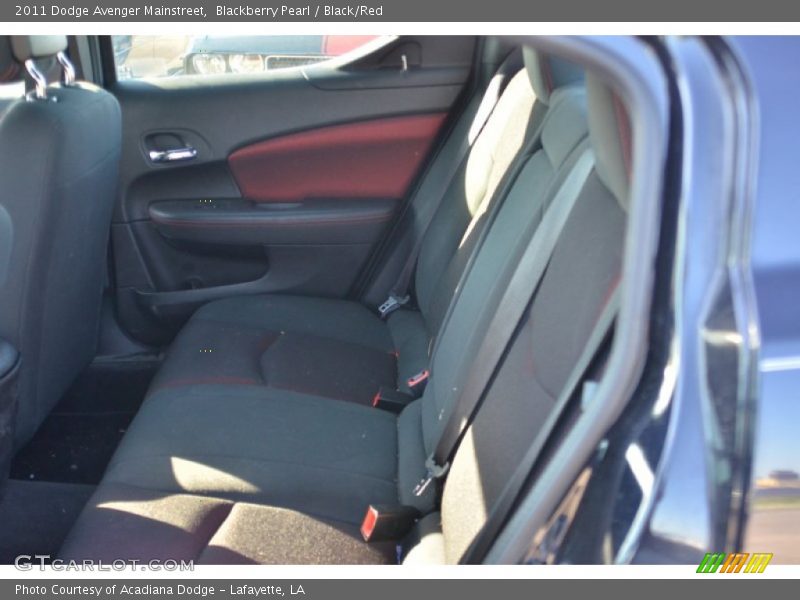 Blackberry Pearl / Black/Red 2011 Dodge Avenger Mainstreet