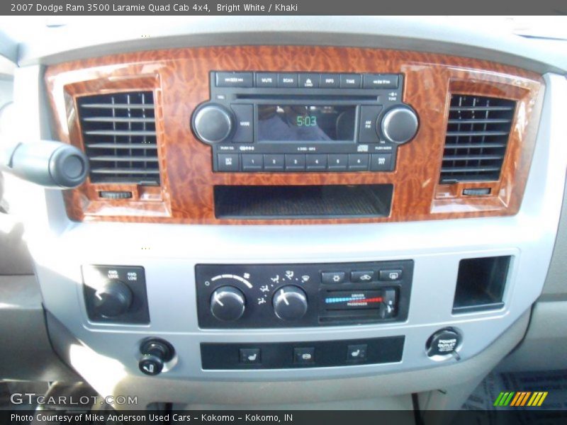 Bright White / Khaki 2007 Dodge Ram 3500 Laramie Quad Cab 4x4