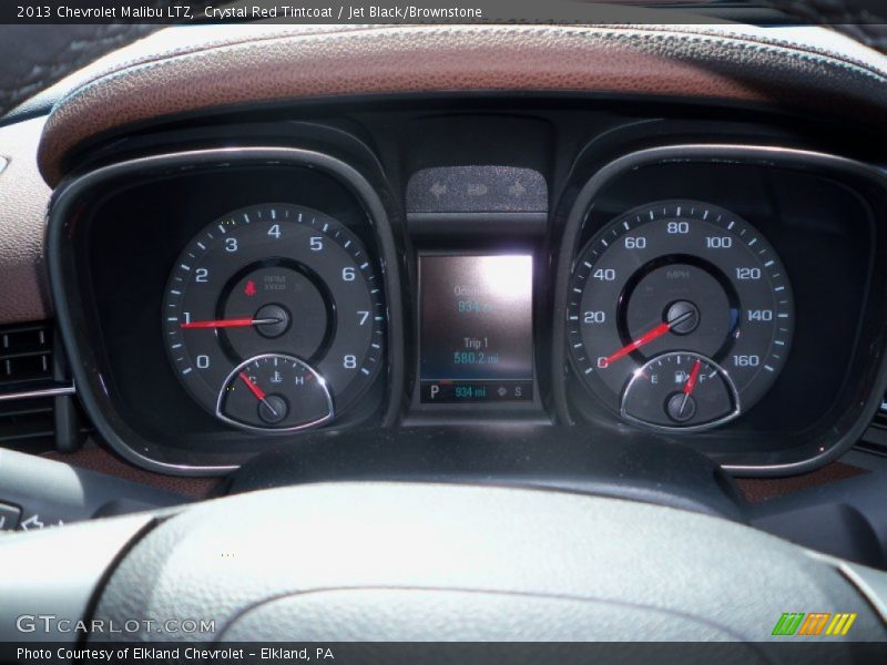 Crystal Red Tintcoat / Jet Black/Brownstone 2013 Chevrolet Malibu LTZ