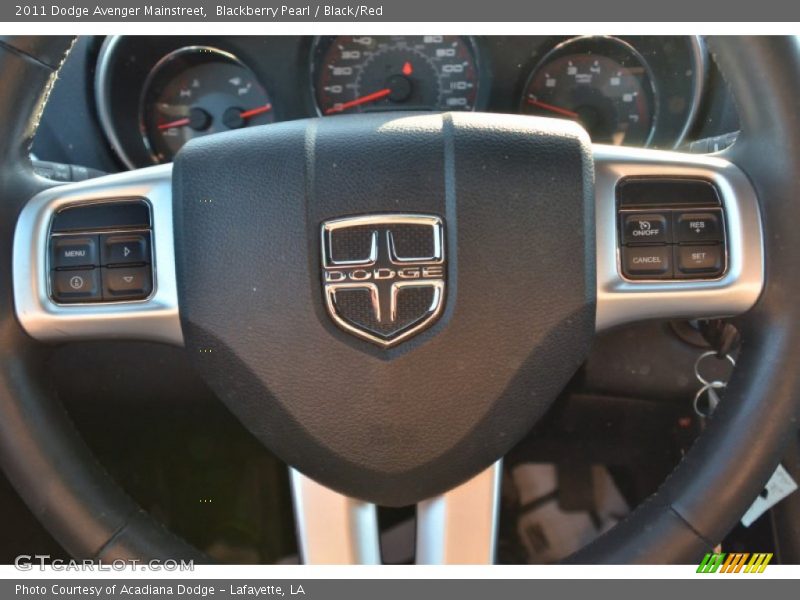 Blackberry Pearl / Black/Red 2011 Dodge Avenger Mainstreet