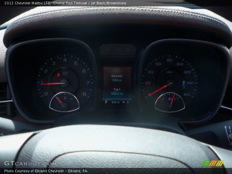 Crystal Red Tintcoat / Jet Black/Brownstone 2013 Chevrolet Malibu LTZ