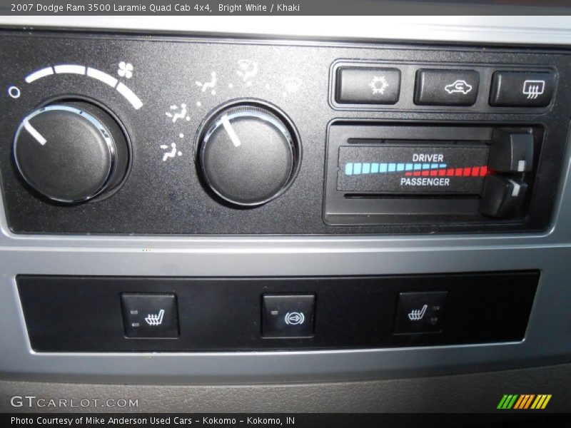 Bright White / Khaki 2007 Dodge Ram 3500 Laramie Quad Cab 4x4