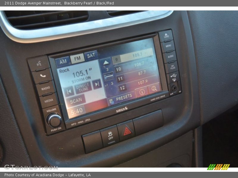 Blackberry Pearl / Black/Red 2011 Dodge Avenger Mainstreet