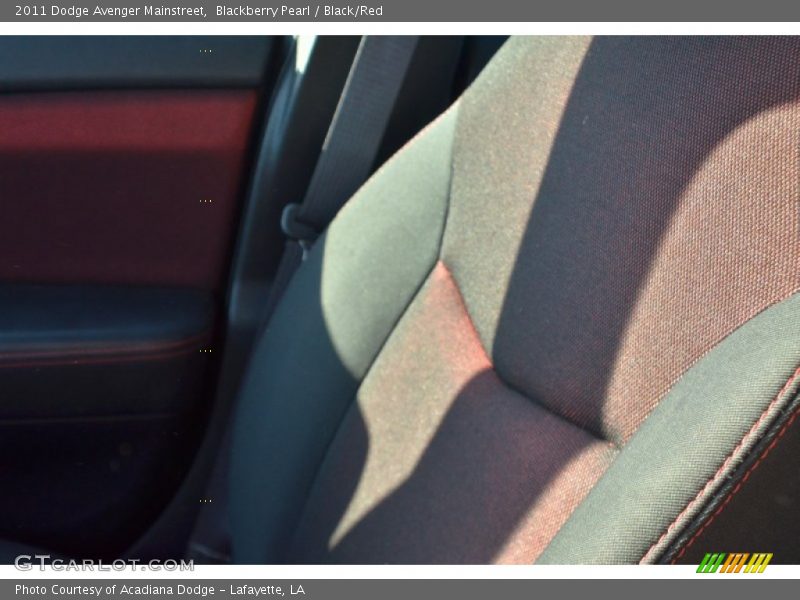 Blackberry Pearl / Black/Red 2011 Dodge Avenger Mainstreet