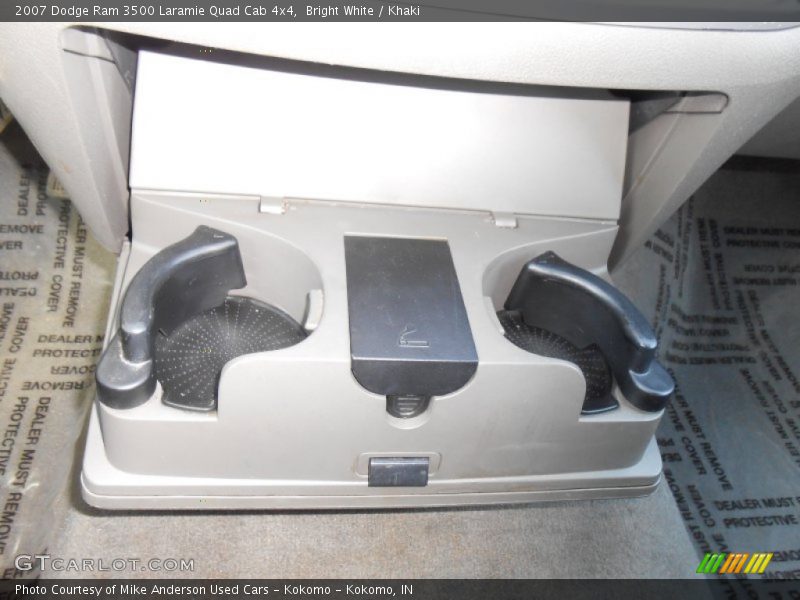 Bright White / Khaki 2007 Dodge Ram 3500 Laramie Quad Cab 4x4