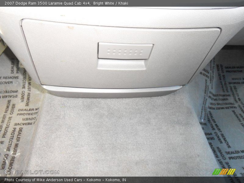 Bright White / Khaki 2007 Dodge Ram 3500 Laramie Quad Cab 4x4