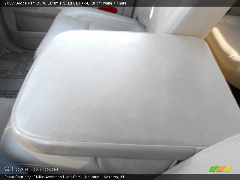 Bright White / Khaki 2007 Dodge Ram 3500 Laramie Quad Cab 4x4