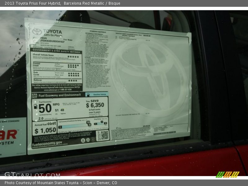 Barcelona Red Metallic / Bisque 2013 Toyota Prius Four Hybrid