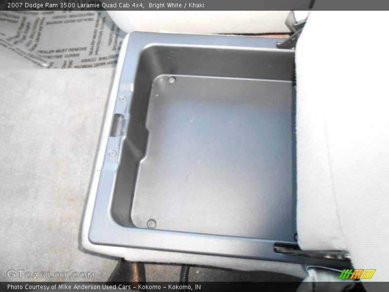 Bright White / Khaki 2007 Dodge Ram 3500 Laramie Quad Cab 4x4