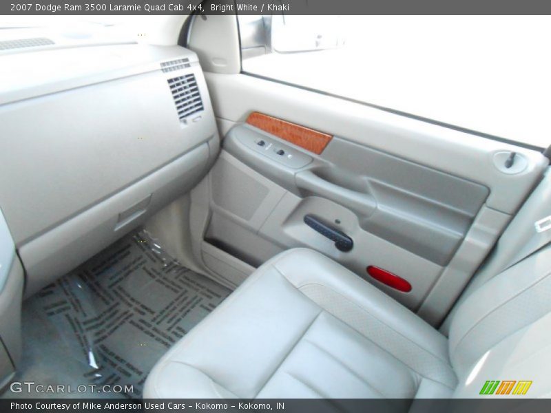 Bright White / Khaki 2007 Dodge Ram 3500 Laramie Quad Cab 4x4