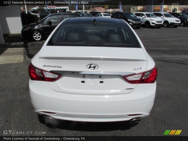 Shimmering White / Black 2013 Hyundai Sonata Limited 2.0T
