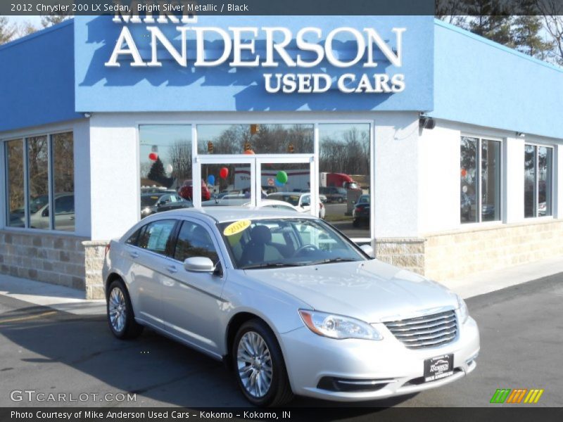 Bright Silver Metallic / Black 2012 Chrysler 200 LX Sedan